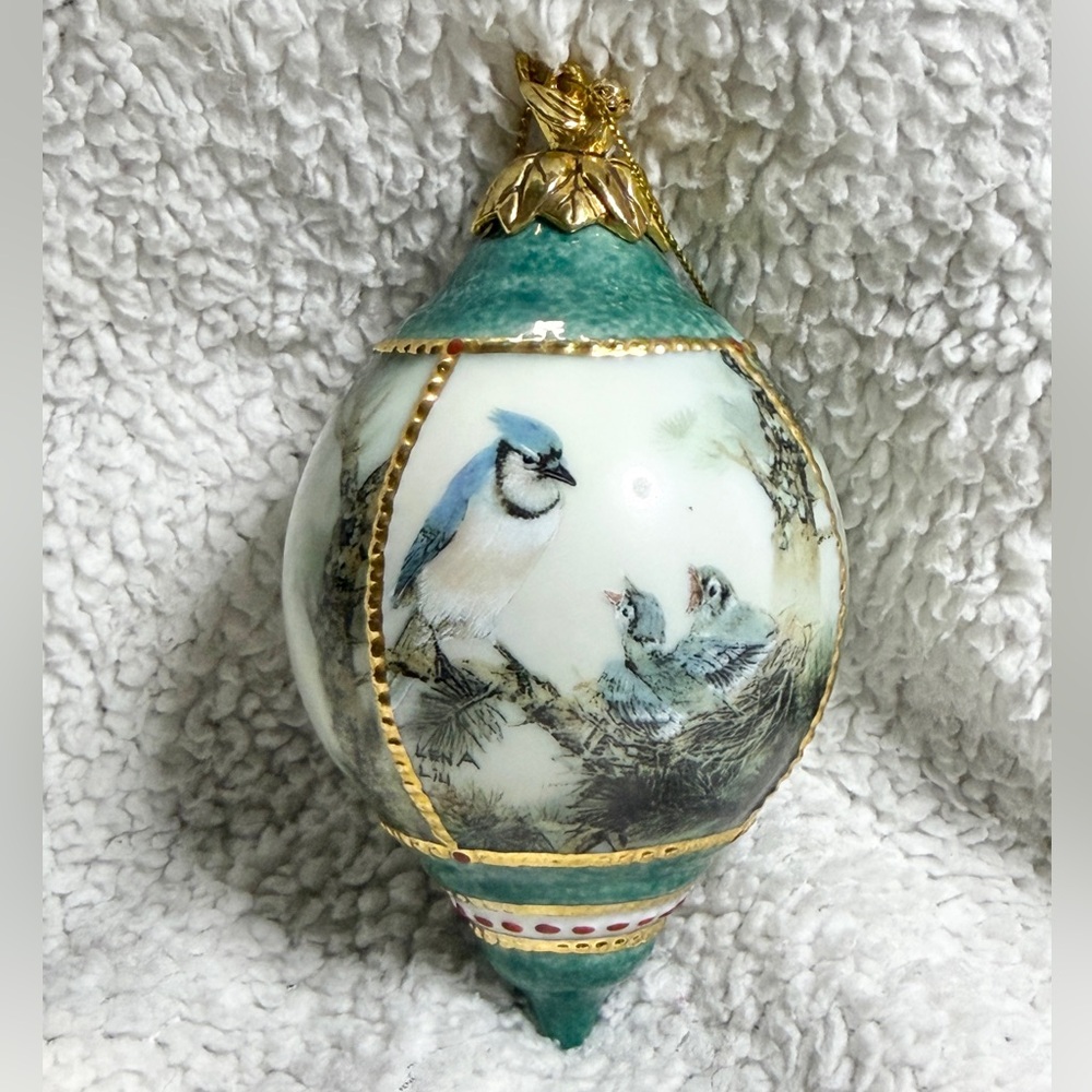 Vintage Bradford Edition “Morning Chorus” Porcelain Ornament by Lena Liu - 1999